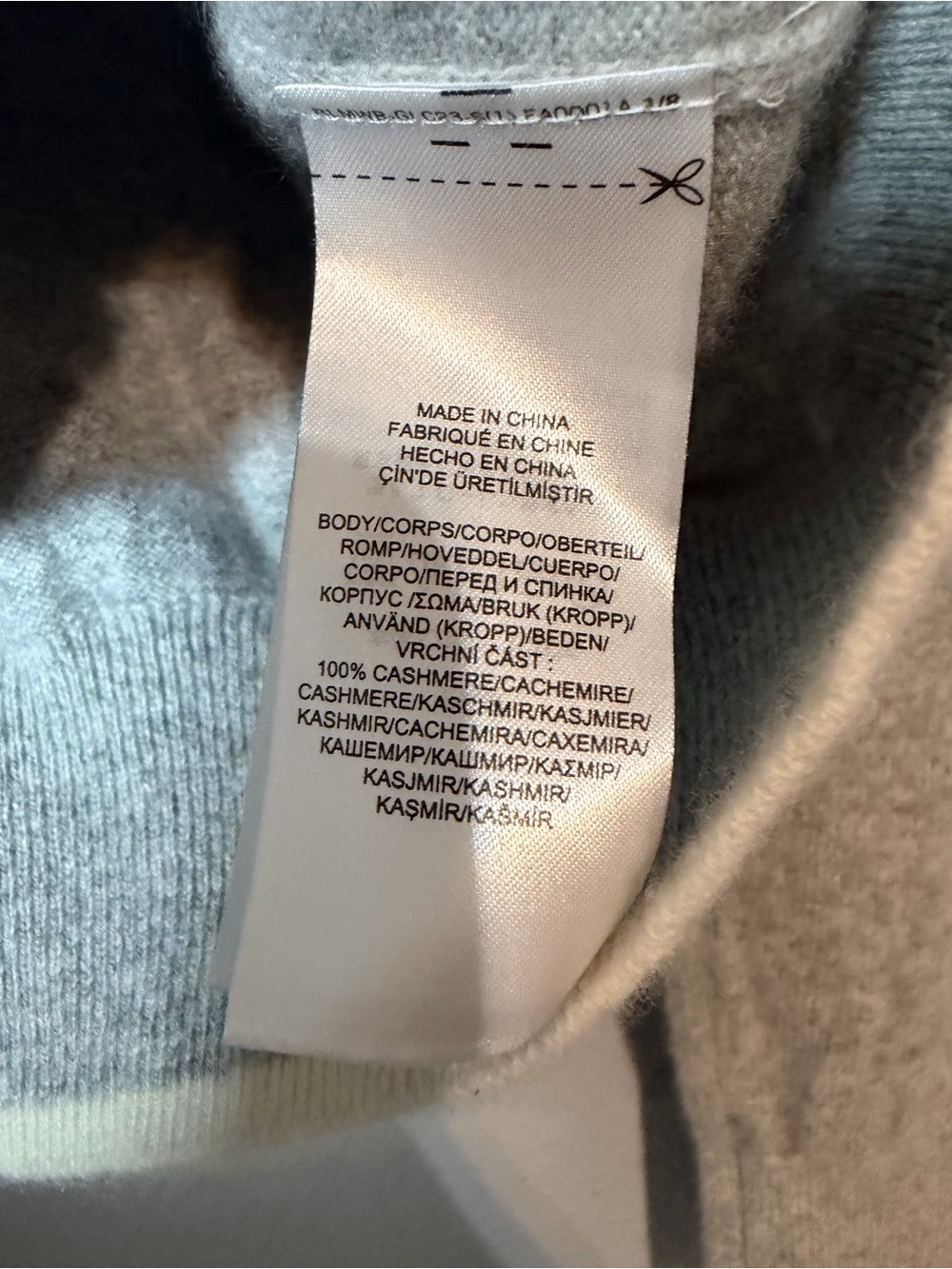 Lauren Ralph Lauren LRL Women's Monogrammed Washable Cashmere Sweater Large Gray - Picture 6 of 6